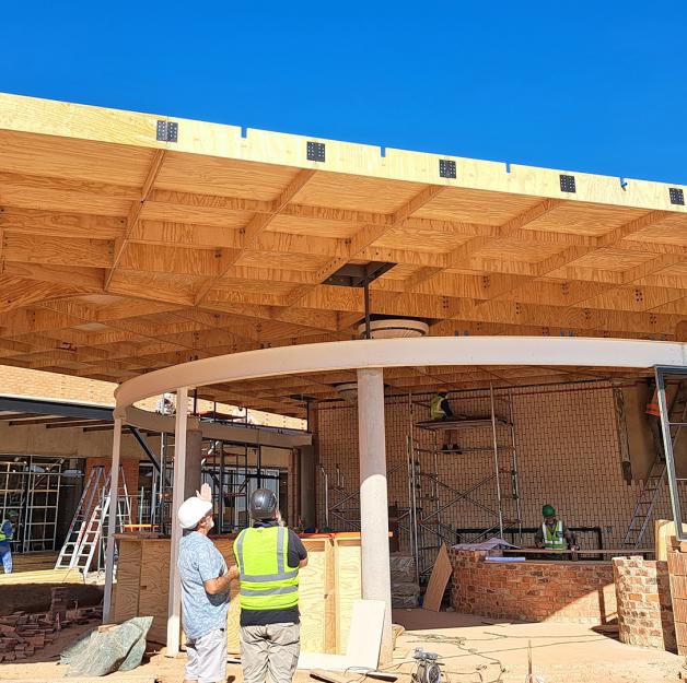 Screws for fibreboard panels and parametric roofs  