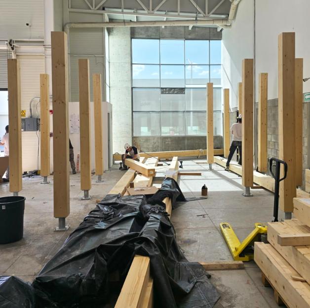 The first building with load-bearing walls made of CLT panels in Mexico 