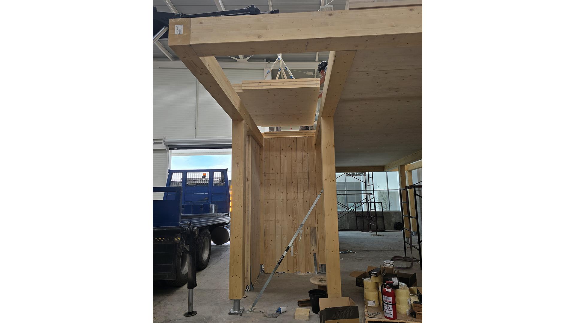 The first building with load-bearing walls made of CLT panels in Mexico 