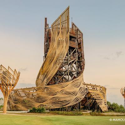 Hardwoods and screws: Ironwood in the Tri Hita Karana Tower 