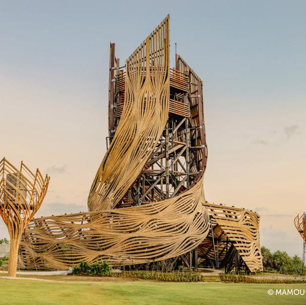 Hardwoods and screws: Ironwood in the Tri Hita Karana Tower 