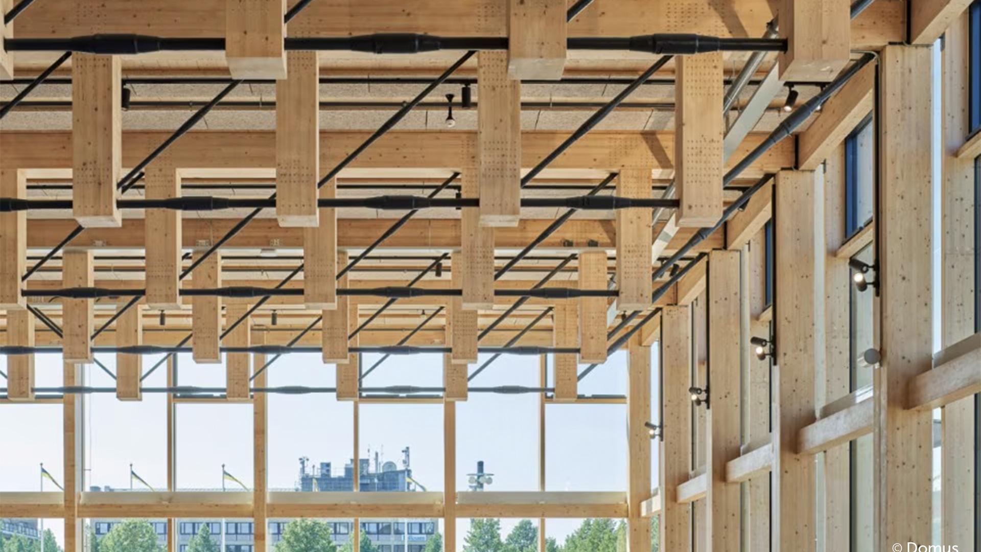 Sara Kulturhus in Svezia, edificio ibrido acciaio-legno 