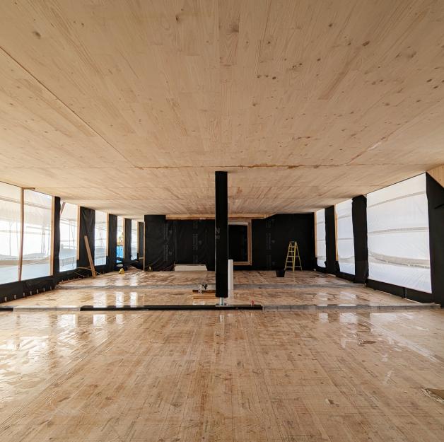 Royalty Studios, CLT structure under construction