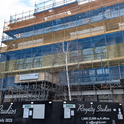 Royalty Studios, CLT structure under construction