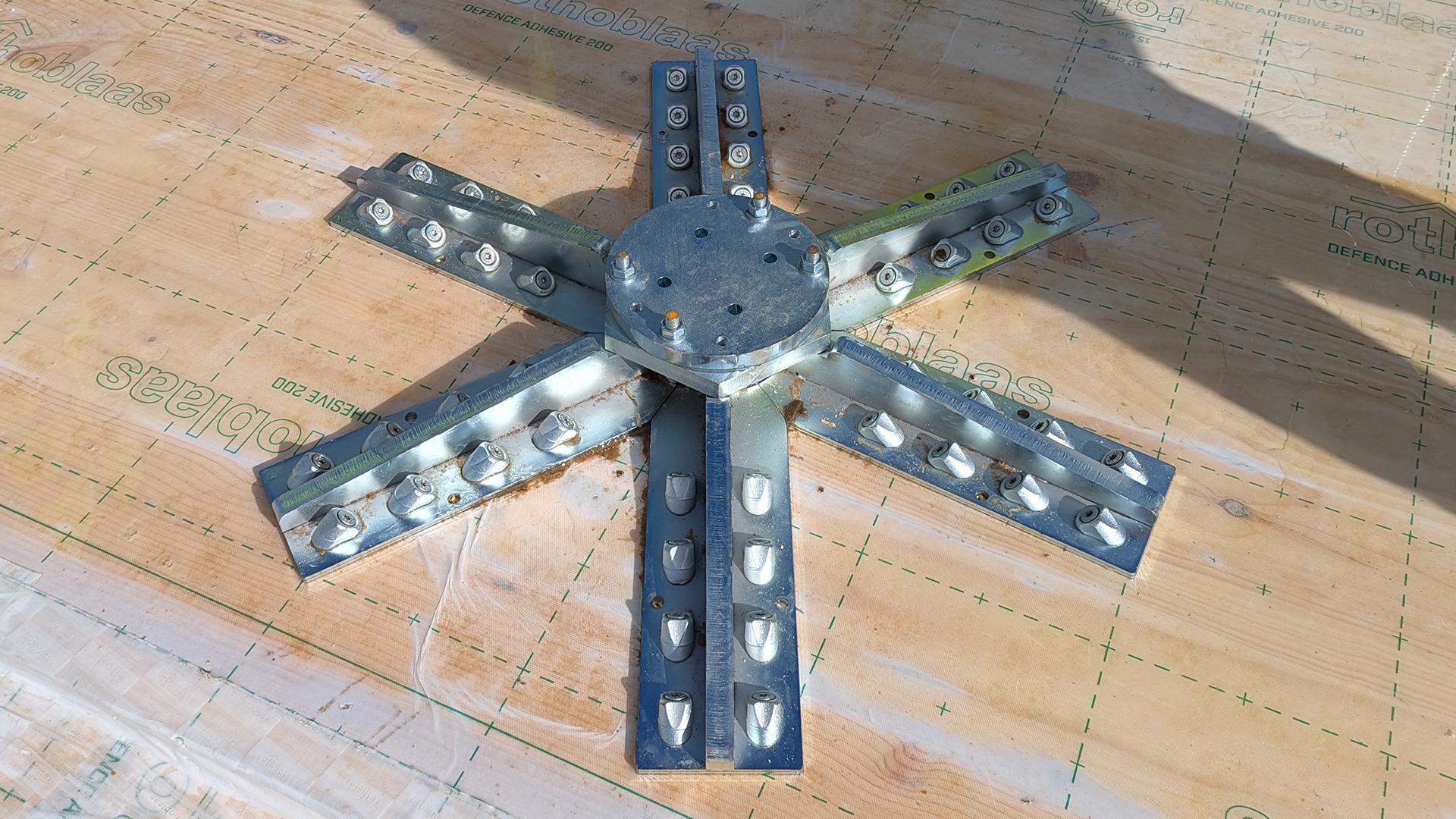  Spider connector installed on CLT floor at Royalty Studios