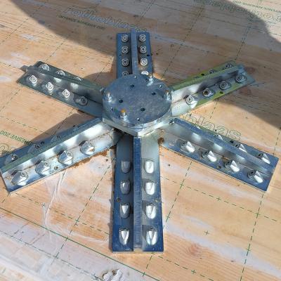 Spider connector installed on CLT floor at Royalty Studios