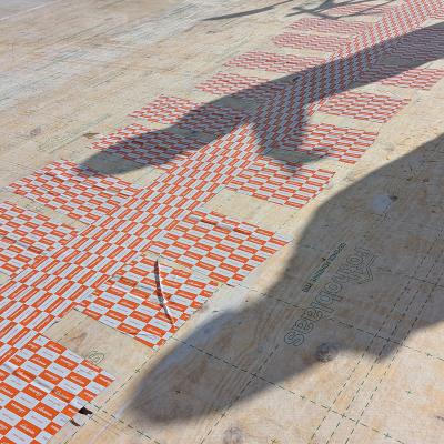 Royalty Studios, SMART BAND sealing joints on CLT floor