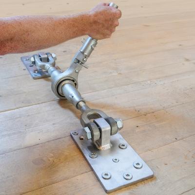 GEKO MAXI panel puller used on a mass timber floor element for heavy-duty tightening