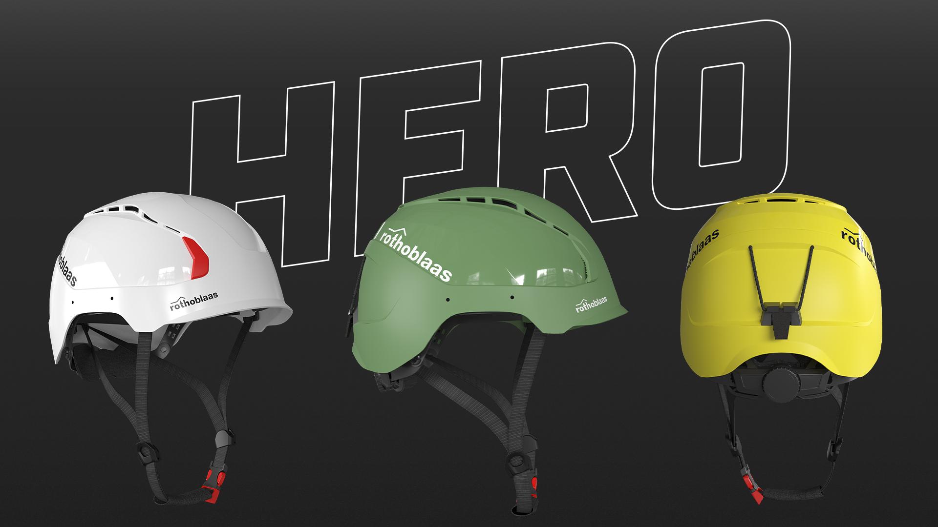 HERO Rothoblaas safety helmet with EN 397:2025 Type II certification and integrated adjustment system