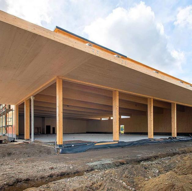 Modular prefabricated timber supermarket structure 