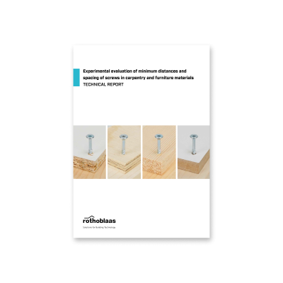 Experimental evaluation of minimum distances and spacing of screws in carpentry and furniture materials