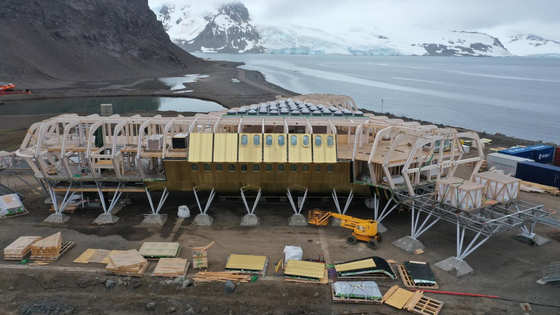 Timber prefabrication at the Arctowski Antarctic Station construction site in extreme climate conditions