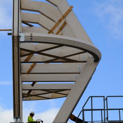 Prefabricated timber frame and structural connections at the Arctowski Antarctic Station